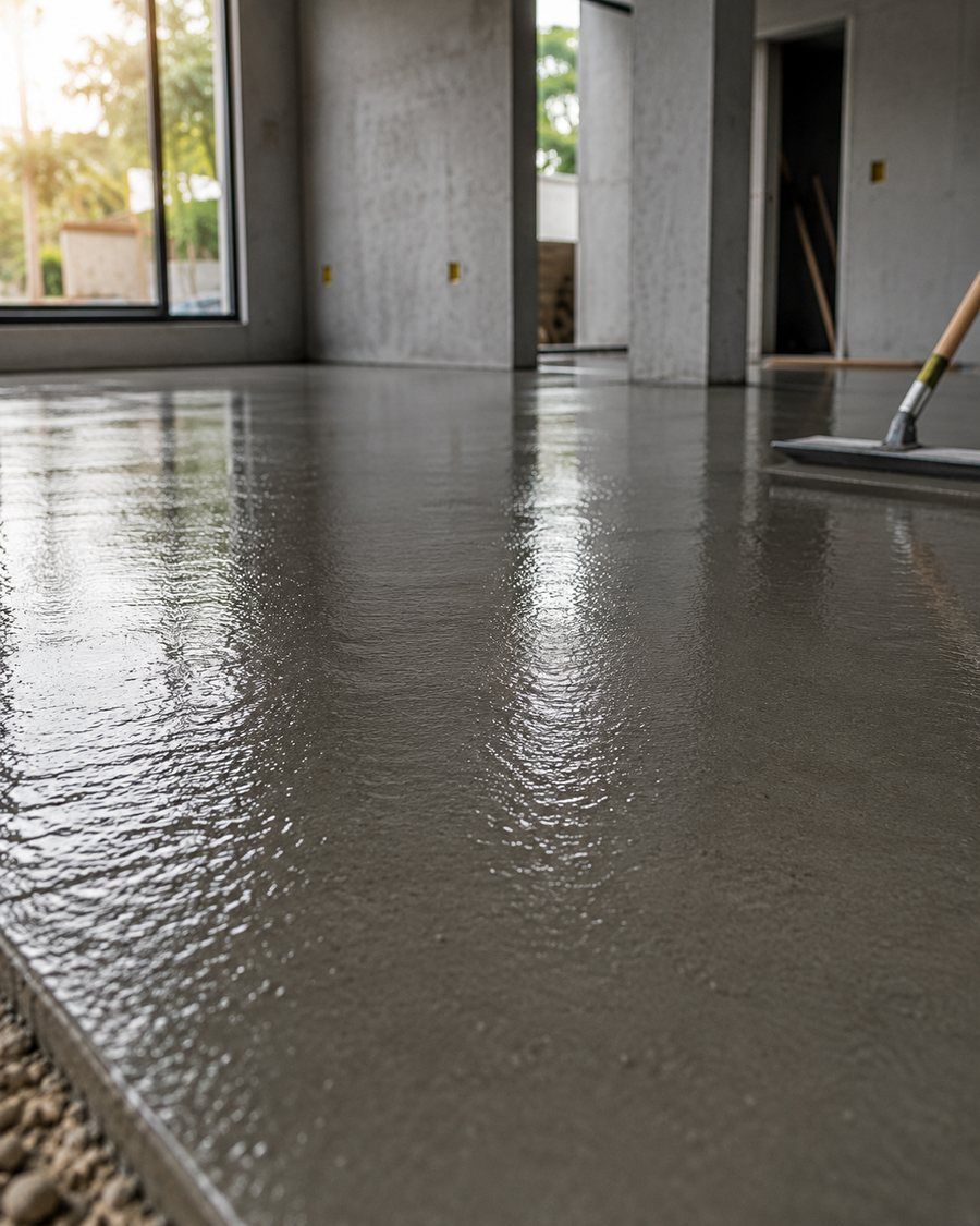 Piso de concreto polido em ambiente interno